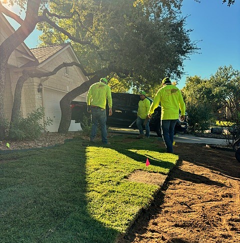 Sod Install Laying it down