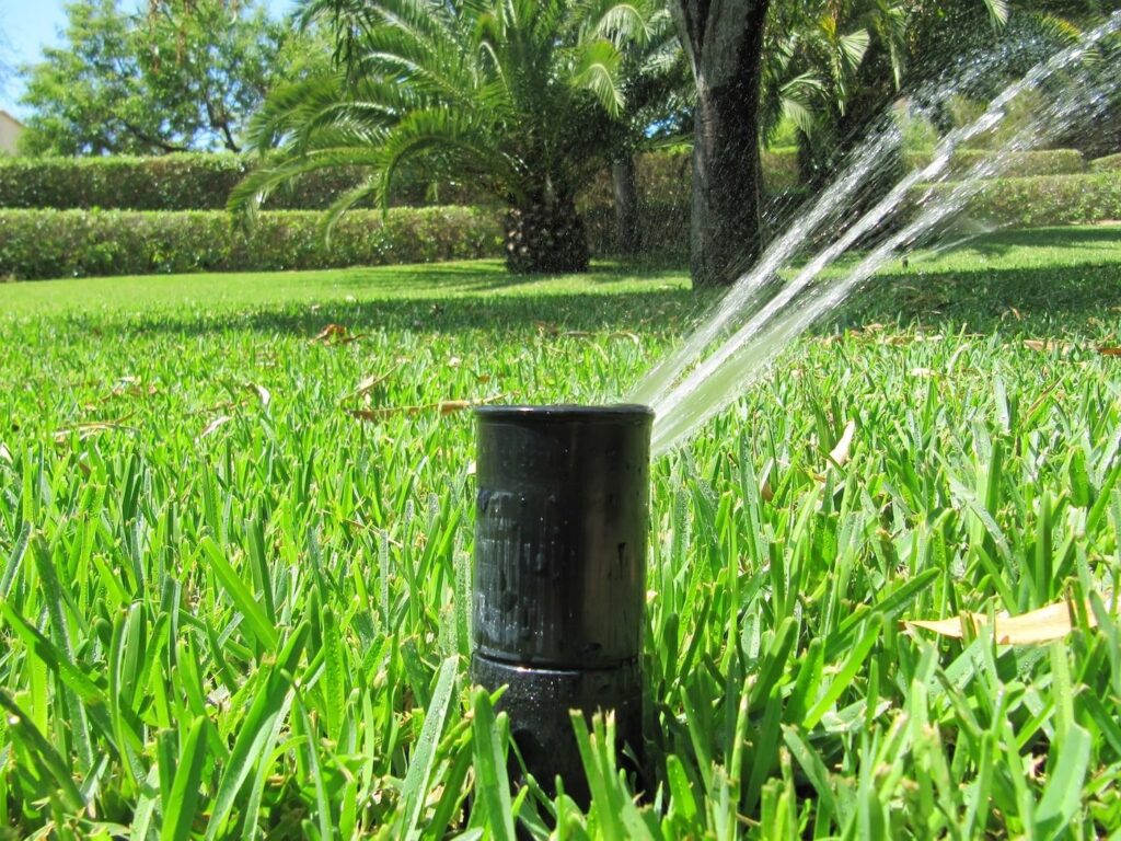 Irrigation system components being winterized in Austin, TX before a freeze