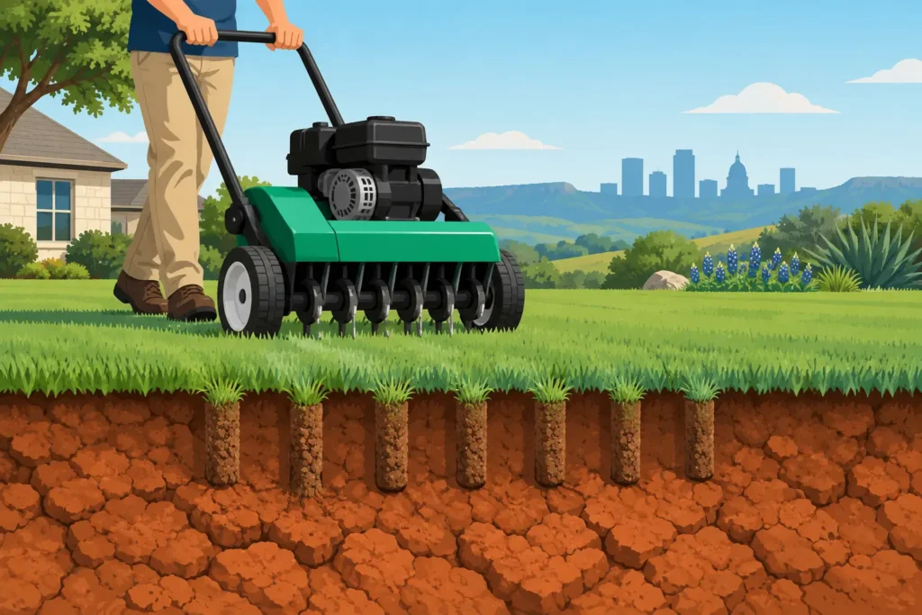 Lawn Aeration for Clay Soil in Central Texas
